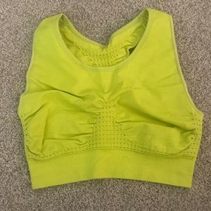Sweaty Betty highlighter yellow sports bra